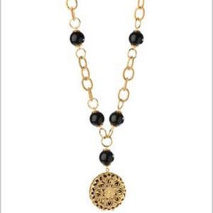 NIB KIPEPEO Ingrid Pendant Brass Necklace